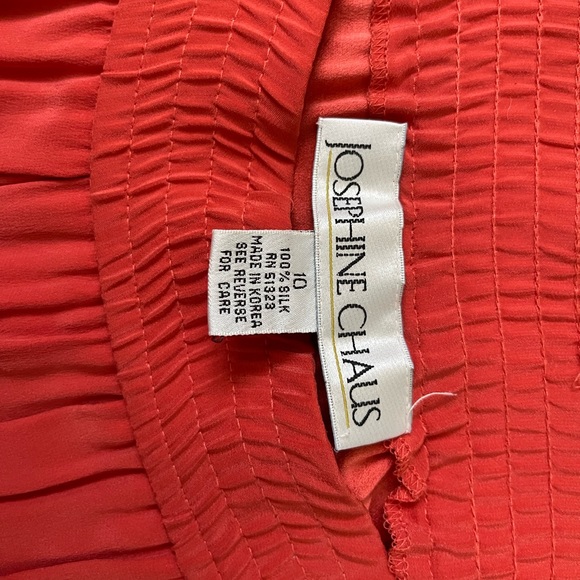 Josephine Chaus Silk Salmon Pants - Picture 3 of 11